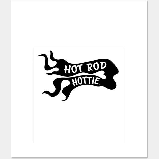 Hot Rod Hottie Flame Logo in Black and White Wall Art by Morrissey OC